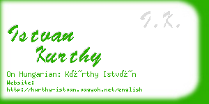 istvan kurthy business card