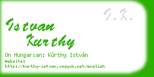 istvan kurthy business card